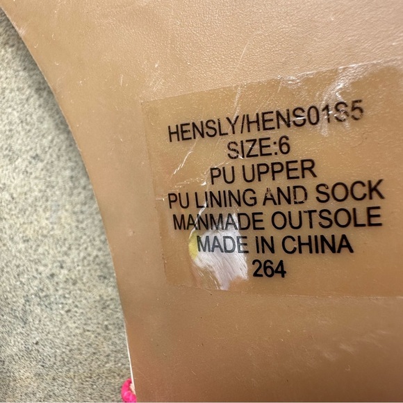 Betsey Johnson Hensly Fuchsia Multi Neon Flat Sandal Jelly Flowers Size 6 EUC - Picture 7 of 7